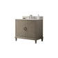 Legion Furniture WLF7040-36-AGO-CW 36" Antique Gray Oak Vanity with Carrara White Top