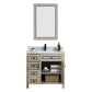 Legion Furniture WV2236-O 36" Light Oak Finish Sink Vanity Cabinet with Carrara White Top