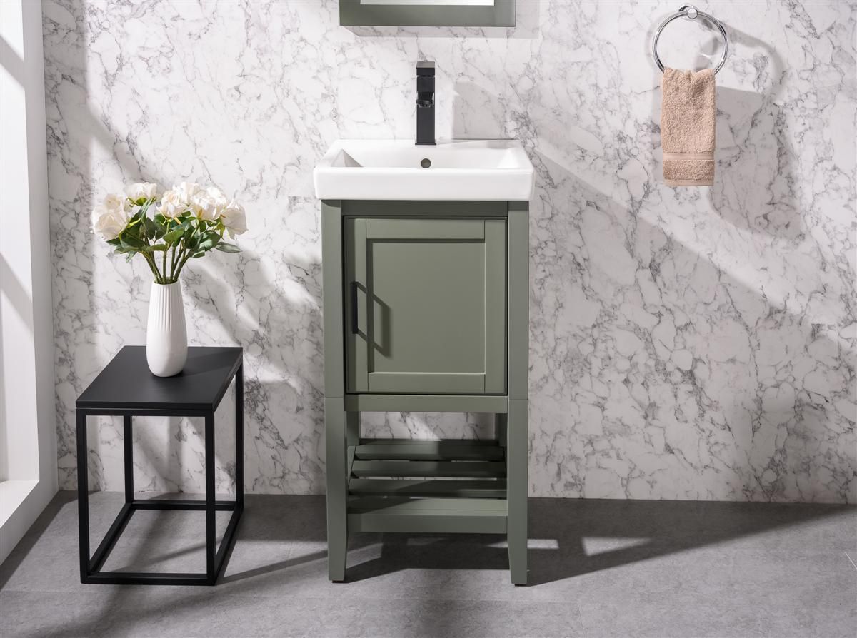 Legion Furniture WLF9018-PG 18" Pewter Green Sink Vanity