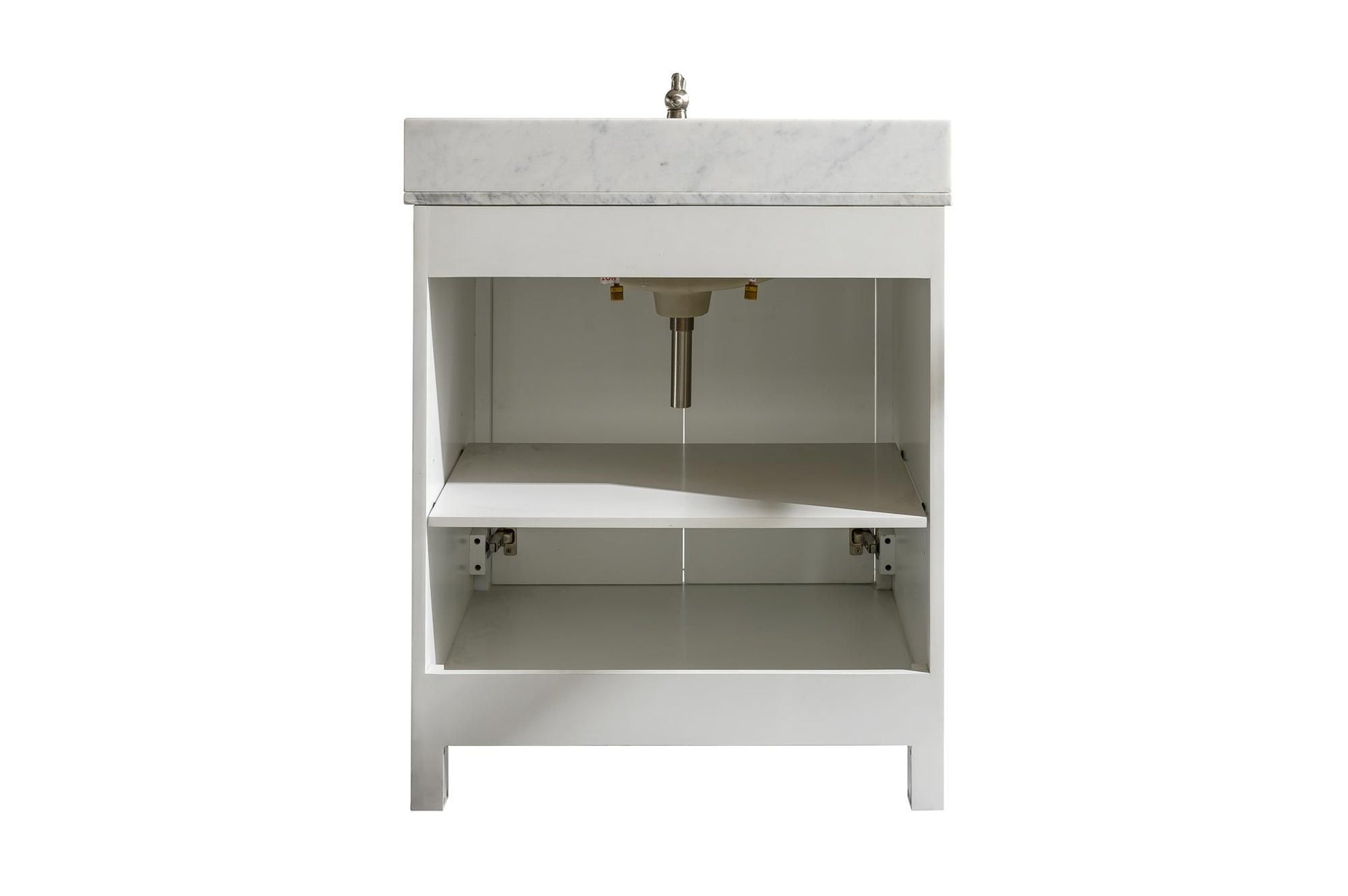 Legion Furniture WLF2130-W 30" White Finish Sink Vanity Cabinet with Carrara White Top