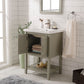 Legion Furniture WLF9024-RL 24" KD White Gray Sink Vanity