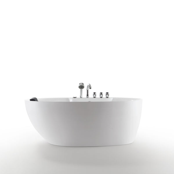 Empava - 67AIS13 67 in. Whirlpool Freestanding Acrylic Bathtub