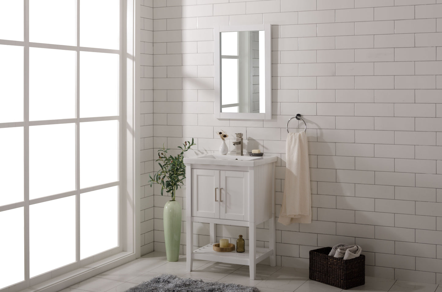 Legion Furniture WLF9024-W 24" KD White Sink Vanity