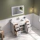 Legion Furniture WV2248-W 48" White Finish Sink Vanity Cabinet with Carrara White Top