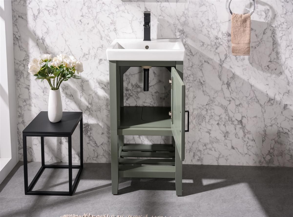 Legion Furniture WLF9018-PG 18" Pewter Green Sink Vanity