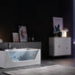 Empava - 67JT408LED 67 in. Whirlpool Rectangular Bathtub