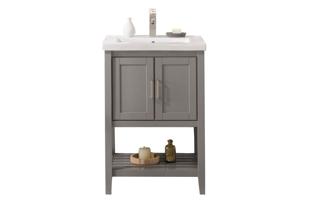 Legion Furniture WLF9024-G 24" KD Gray Sink Vanity