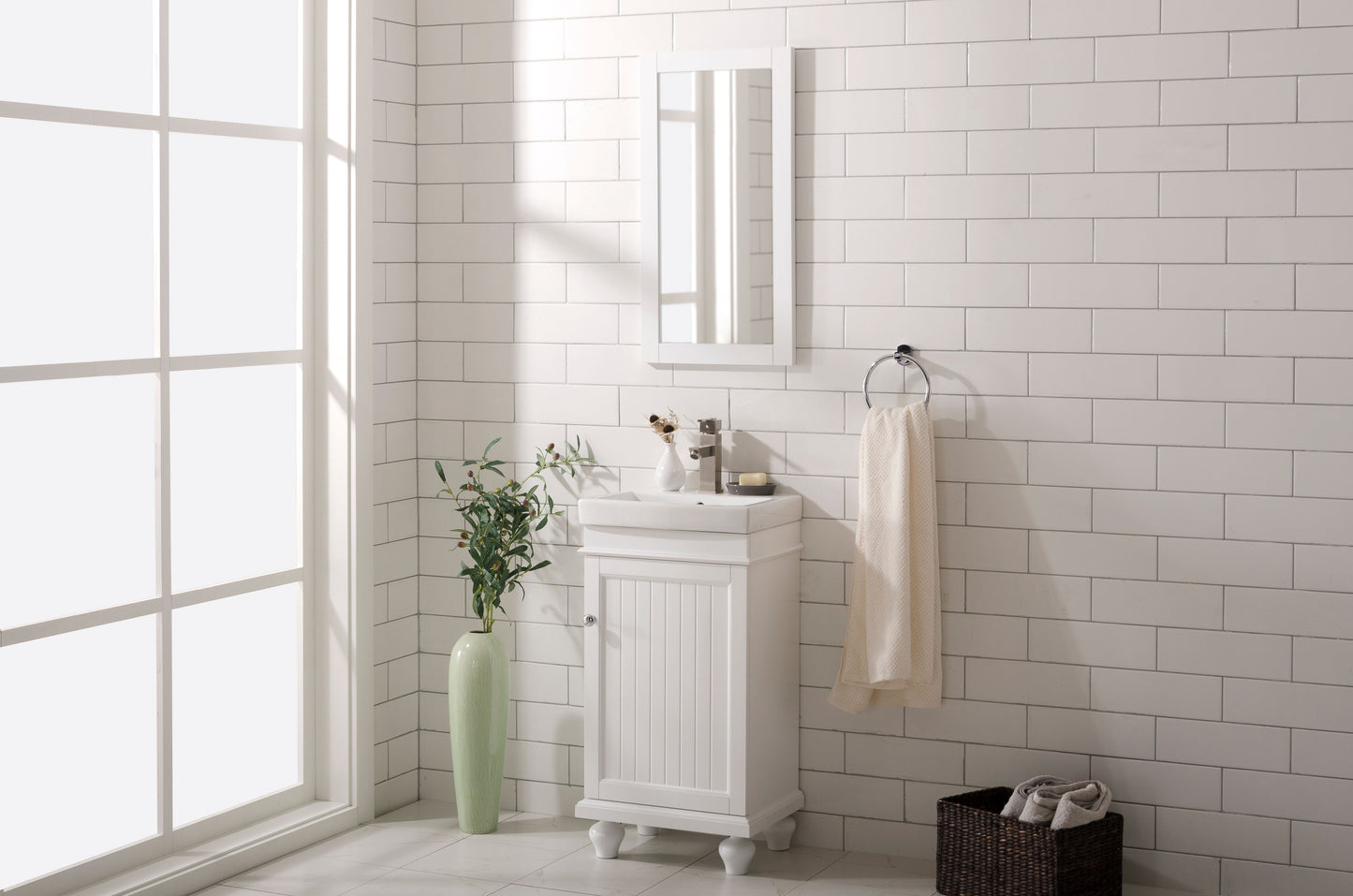 Legion Furniture WLF9318-W 18" White Sink Vanity