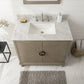 Legion Furniture WLF7040-36-AGO-CW 36" Antique Gray Oak Vanity with Carrara White Top