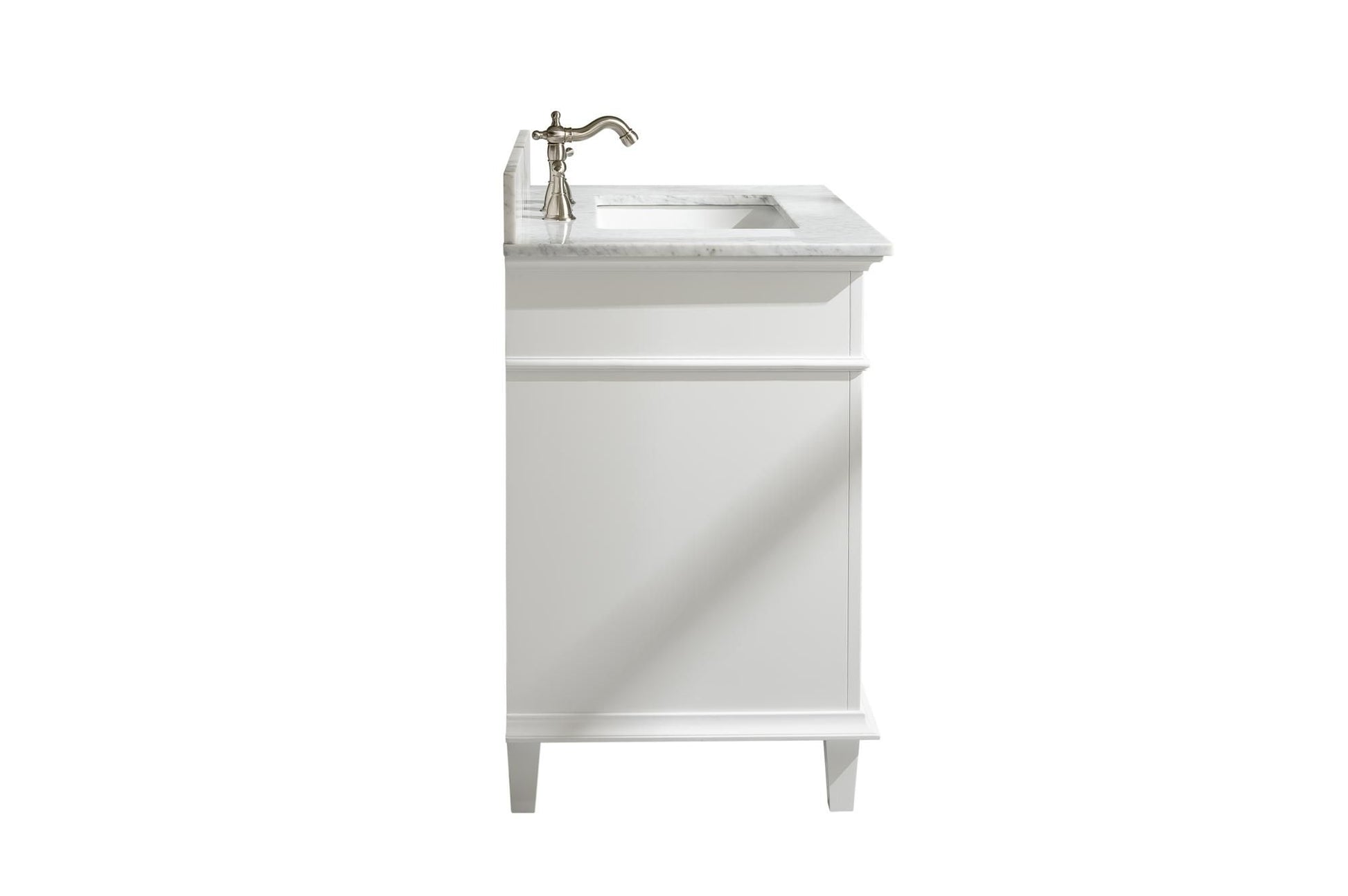 Legion Furniture WLF2230-W 30" White Finish Sink Vanity Cabinet with Carrara White Top