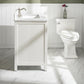 Legion Furniture WLF2130-W 30" White Finish Sink Vanity Cabinet with Carrara White Top