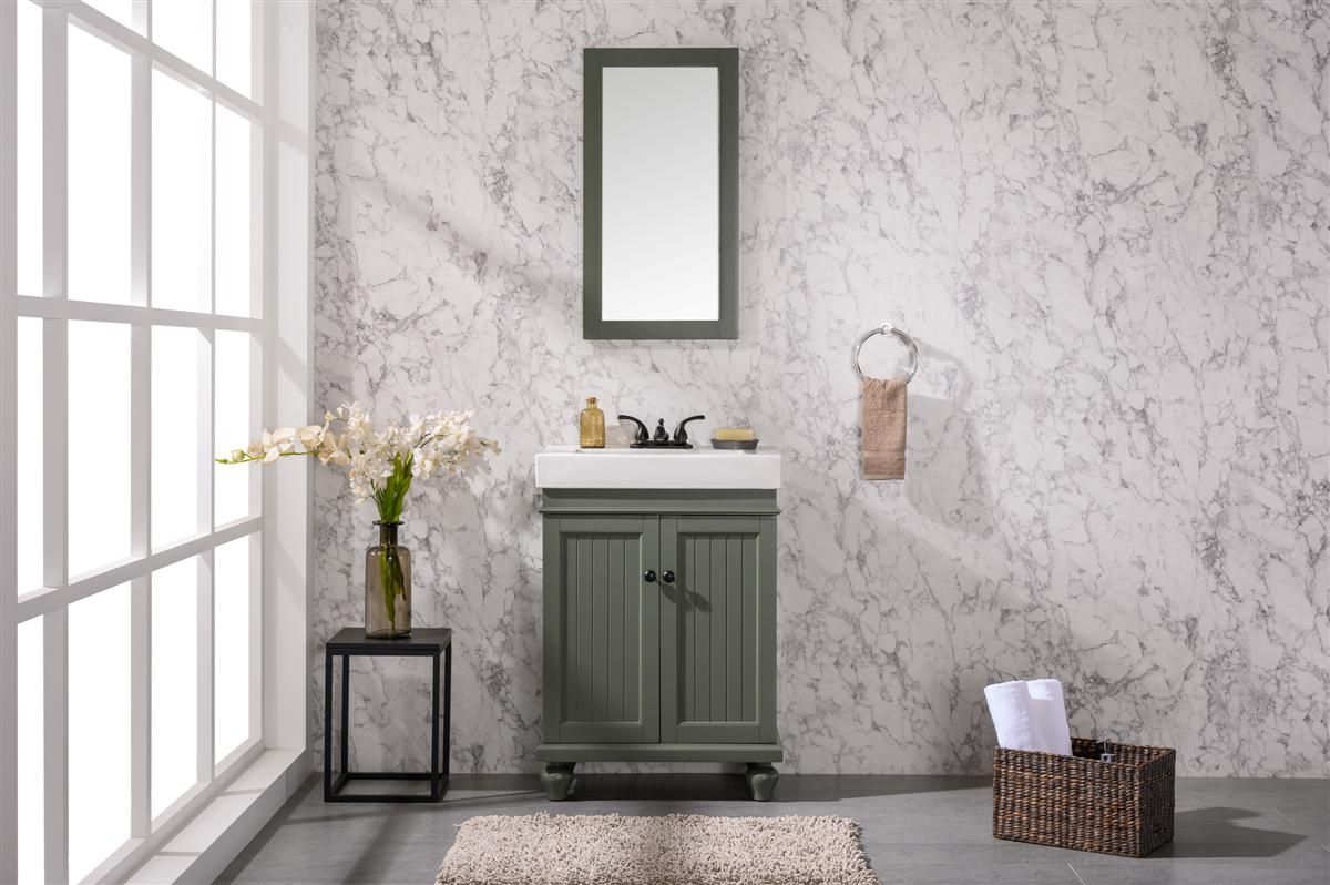 Legion Furniture WLF9324-PG 24" Pewter Green Sink Vanity