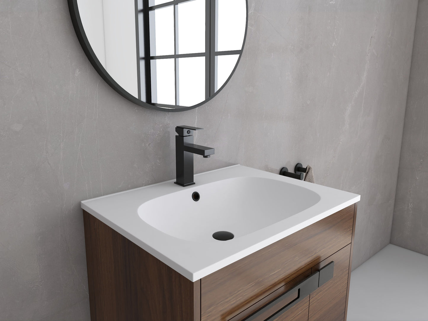 Legion Furniture WC2303-24-KD 24" Sink Vanity with KD Package, Plywood, SMC Top, No Faucet