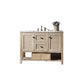 Legion Furniture WH5148 48" Solid Wood Sink Vanity with Marble Top - No Faucet