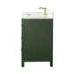 Legion Furniture WLF2160S-VG 60" Vogue Green Finish Single-Sink Vanity Cabinet with Carrara White Top