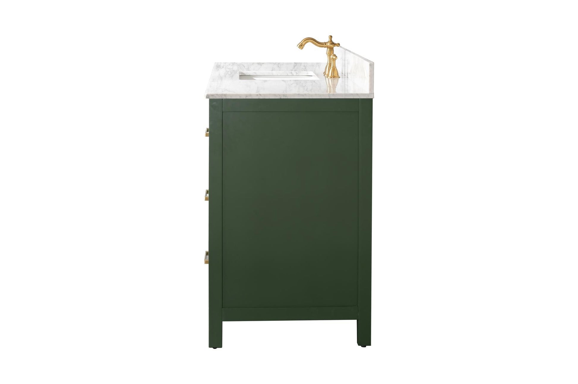 Legion Furniture WLF2160S-VG 60" Vogue Green Finish Single-Sink Vanity Cabinet with Carrara White Top