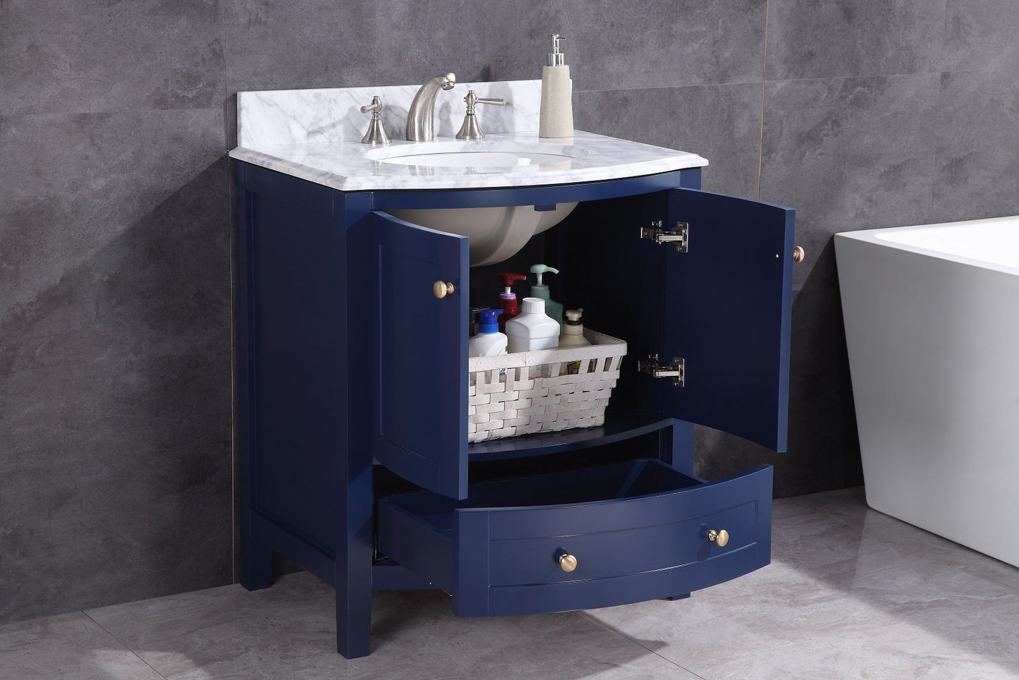 Legion Furniture WT9309-36-B-PVC 36" Blue Bathroom Vanity - PVC