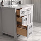 Legion Furniture WV2236-W 36" White Finish Sink Vanity Cabinet with Carrara White Top