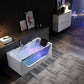 Empava - 59JT408LED - 59 in. Whirlpool Rectangular Bathtub