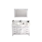 Legion Furniture WV2248-W 48" White Finish Sink Vanity Cabinet with Carrara White Top