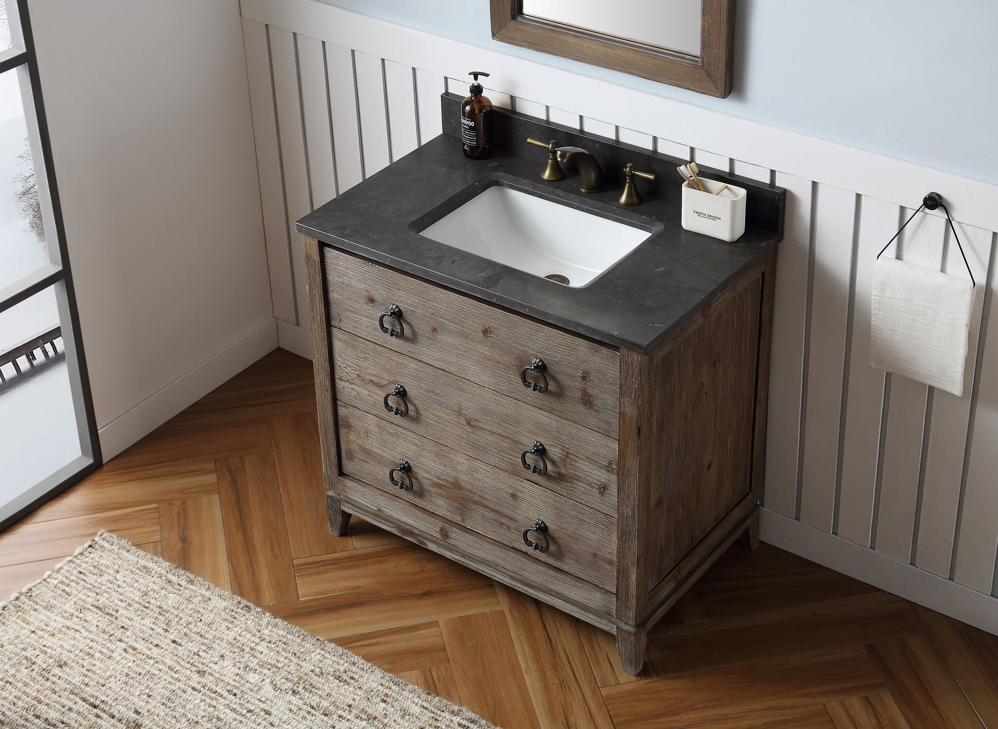 Legion Furniture WH8836 36" Wood Sink Vanity Match with Marble WH 5136" Top - No Faucet