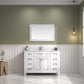 Legion Furniture WV2248-W 48" White Finish Sink Vanity Cabinet with Carrara White Top