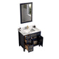 Legion Furniture WV2236-B 36" Blue Finish Sink Vanity Cabinet with Carrara White Top