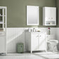 Legion Furniture WLF2130-W 30" White Finish Sink Vanity Cabinet with Carrara White Top