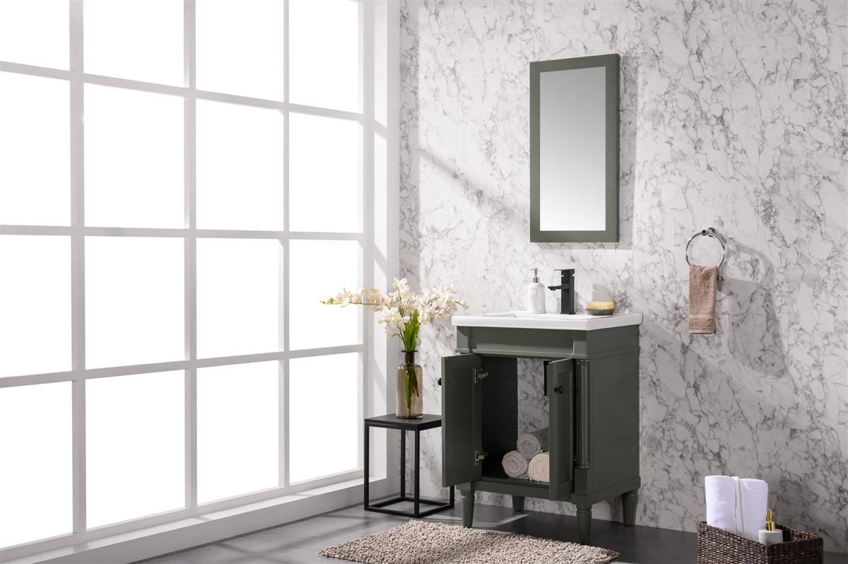 Legion Furniture WLF9224-PG 24" Pewter Green Sink Vanity