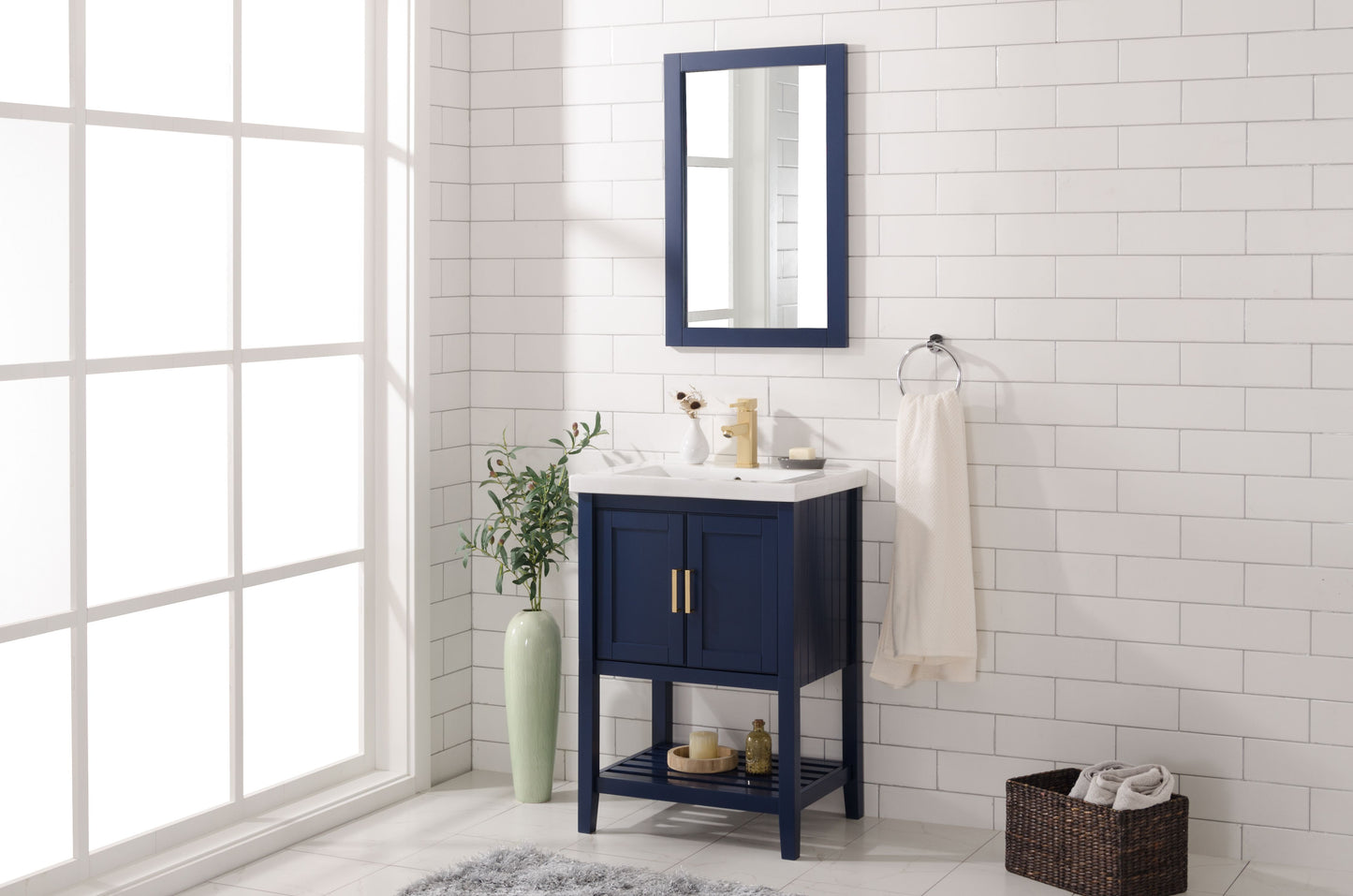 Legion Furniture WLF9024-B 24" KD Blue Sink Vanity