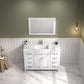 Legion Furniture WV2248-W 48" White Finish Sink Vanity Cabinet with Carrara White Top