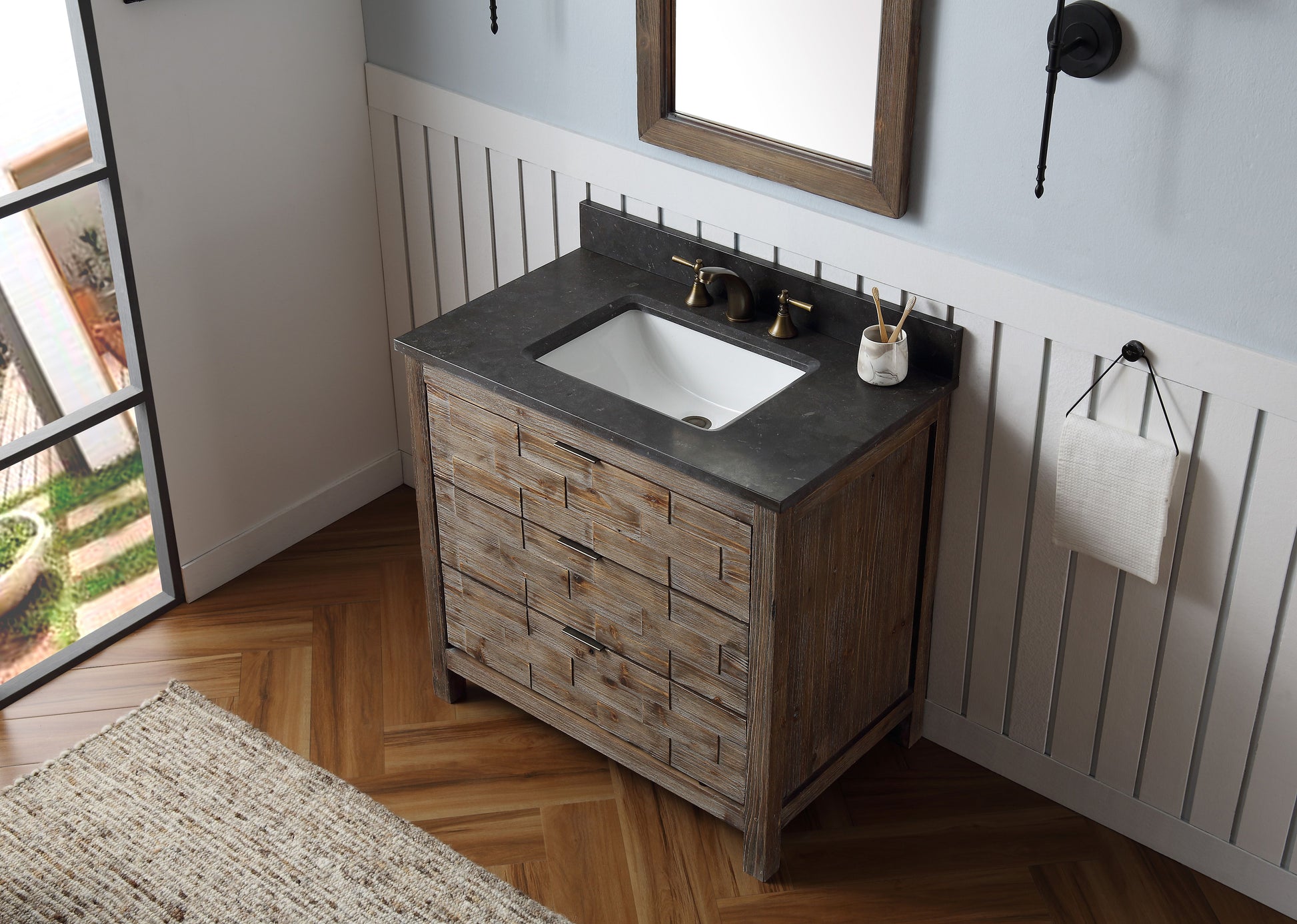 Legion Furniture WH8636 36" Wood Sink Vanity Match with Marble WH 5136" Top - No Faucet