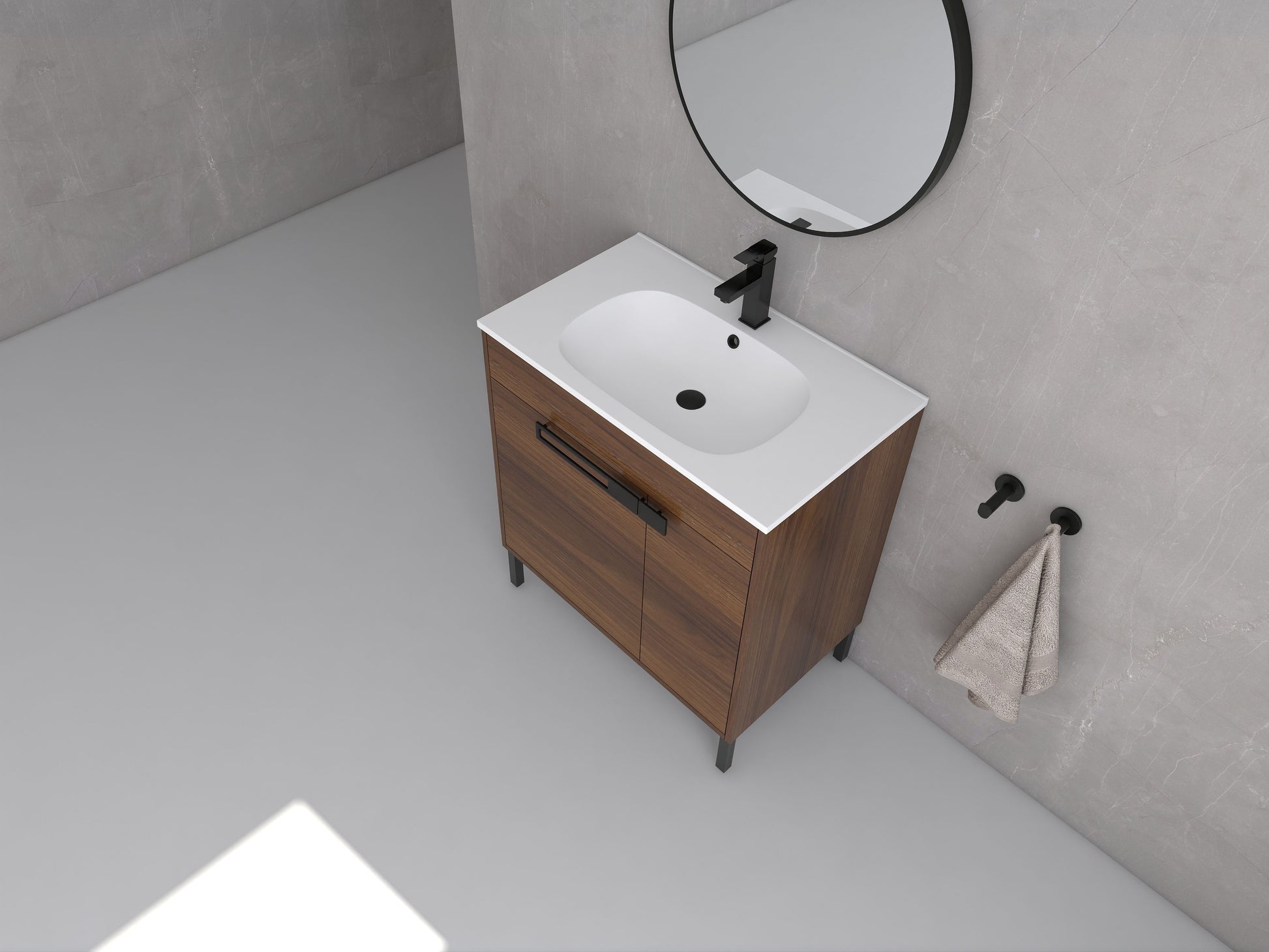 Legion Furniture WC2303-30-KD 30" Sink Vanity with KD Package, Plywood, SMC Top, No Faucet