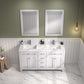 Legion Furniture WV2260-W 60" White Finish Sink Vanity Cabinet with Carrara White Top