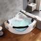 Empava - 59JT319LED 59 in. Whirlpool Corner Bathtub