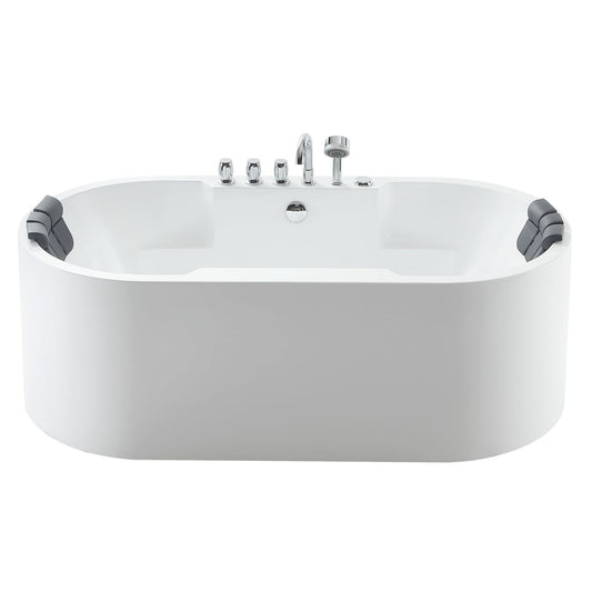 Empava - 67AIS17 67 in. Whirlpool Acrylic Freestanding Bathtub