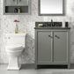 Legion Furniture WLF2130-PG 30" Pewter Green Finish Sink Vanity Cabinet with Blue Limestone Top