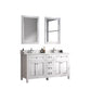 Legion Furniture WV2260-W 60" White Finish Sink Vanity Cabinet with Carrara White Top