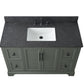 48 Inch Single Sink Bathroom Vanity in Vintage Green with Marble Countertop & Backsplash - Vanity Art VA5048-VG