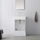 20 Inch Single Sink Bathroom Vanity in White with Ceramic Sink and Countertop - Vanity Art VA5020-W