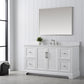 60 Inch Single Sink Bathroom Vanity in White with Marble Countertop & Backsplash - Vanity Art VA5060-SW