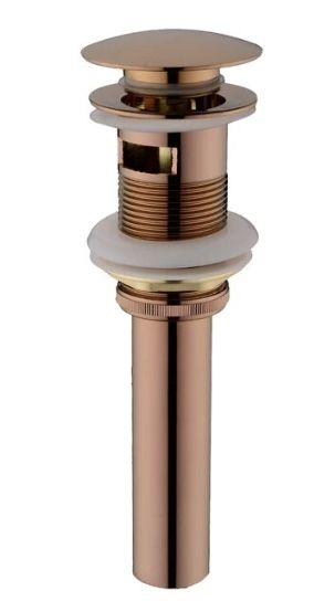 Pop-Up Drain with Overflow Hole - Brushed Gold Big Cap (RA-POP1ABG)