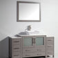 60 Inch Single Sink Bathroom Vanity in Gray with Marble Countertop - Vanity Art VA3136-60G