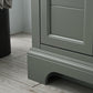 54 Inch Double Sink Bathroom Vanity in Vintage Green with Marble Countertop & Backsplash - Vanity Art VA5054-VG