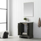 24 Inch Single Sink Bathroom Vanity in Gray with Ceramic Sink and Countertop - Vanity Art VA5024-SG