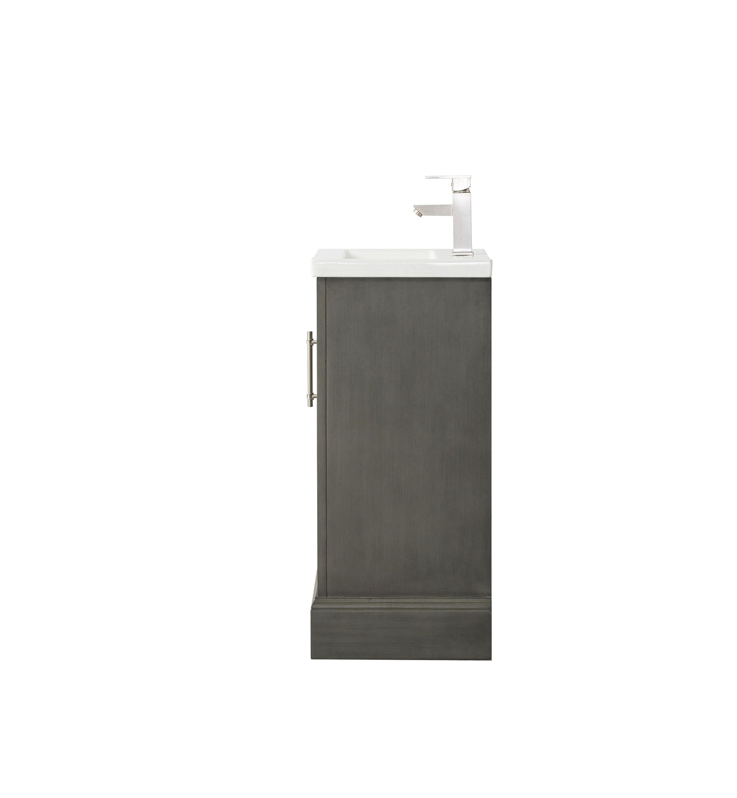 20 Inch Single Sink Bathroom Vanity in Gray with Ceramic Sink and Countertop - Vanity Art VA5020-SG