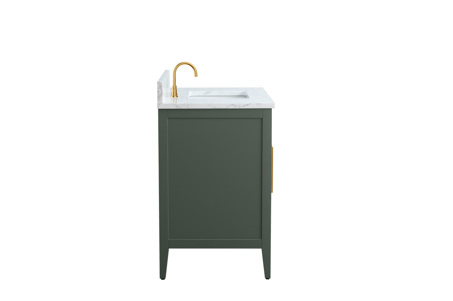 36 Inch Single Sink Bathroom Vanity in Vintage Green with Marble Countertop - Vanity Art VA9036-VG