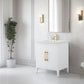 30 Inch Single Sink Bathroom Vanity in White with Ceramic Top - Vanity Art VA9030-W