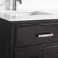 60 Inch Double Sink Bathroom Vanity in Espresso with White Marble Countertop - Vanity Art VA1060DE