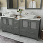 72 Inch Double Sink Bathroom Vanity in Gray with Marble Countertop - Vanity Art VA3130-72G